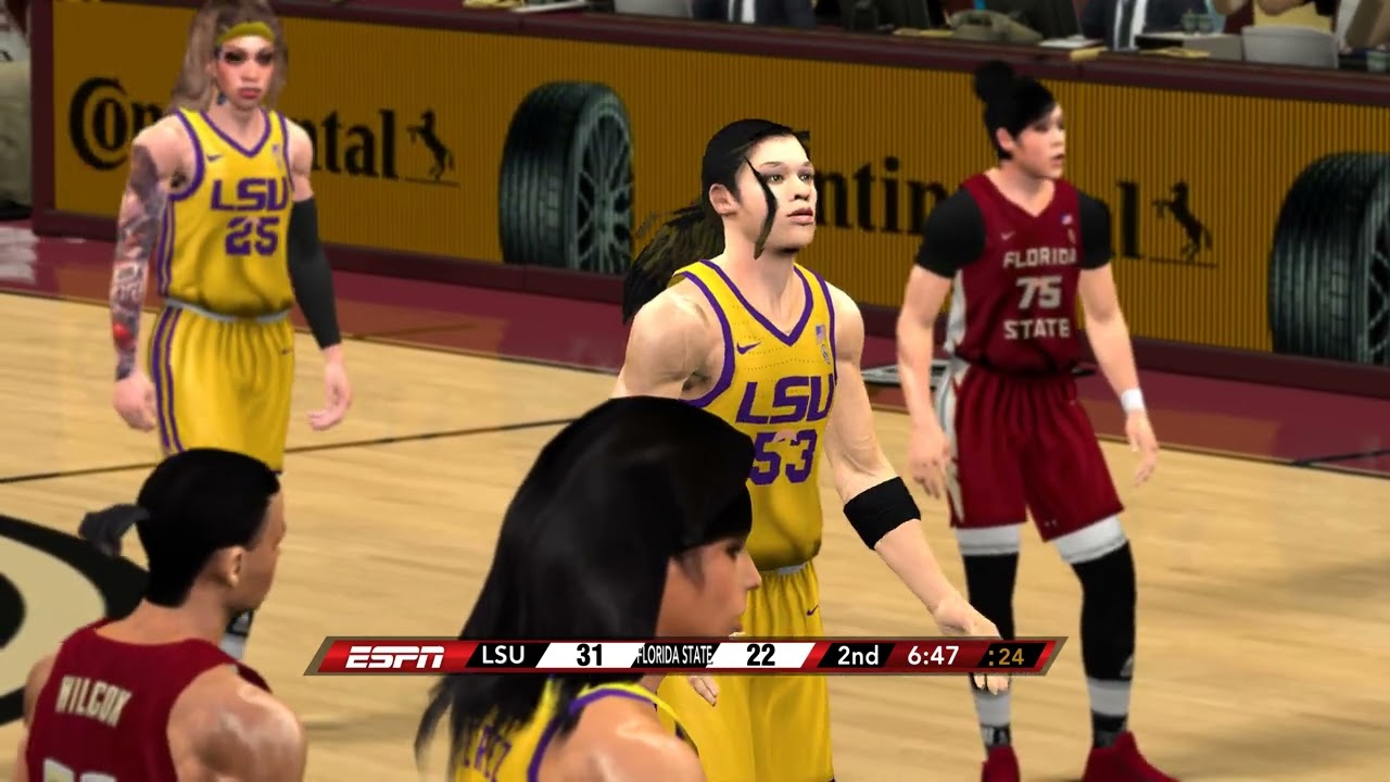 NBA2K14 2026 02 21   12 58 01 26Nba2k14 womens college hoops LSu vs Florida ST 2Q