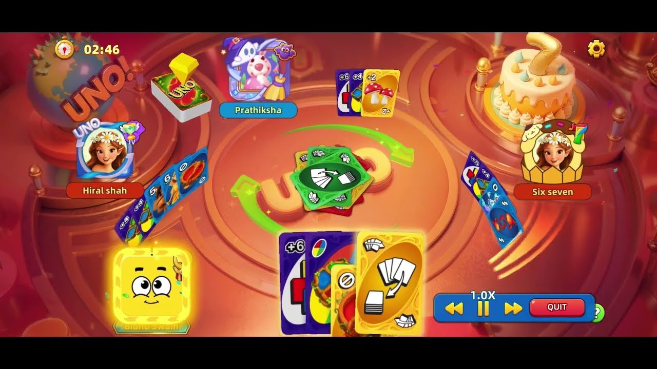 UNO MOBILE GAME!!GO WILD 1000 +6 Part -2🥳🥳