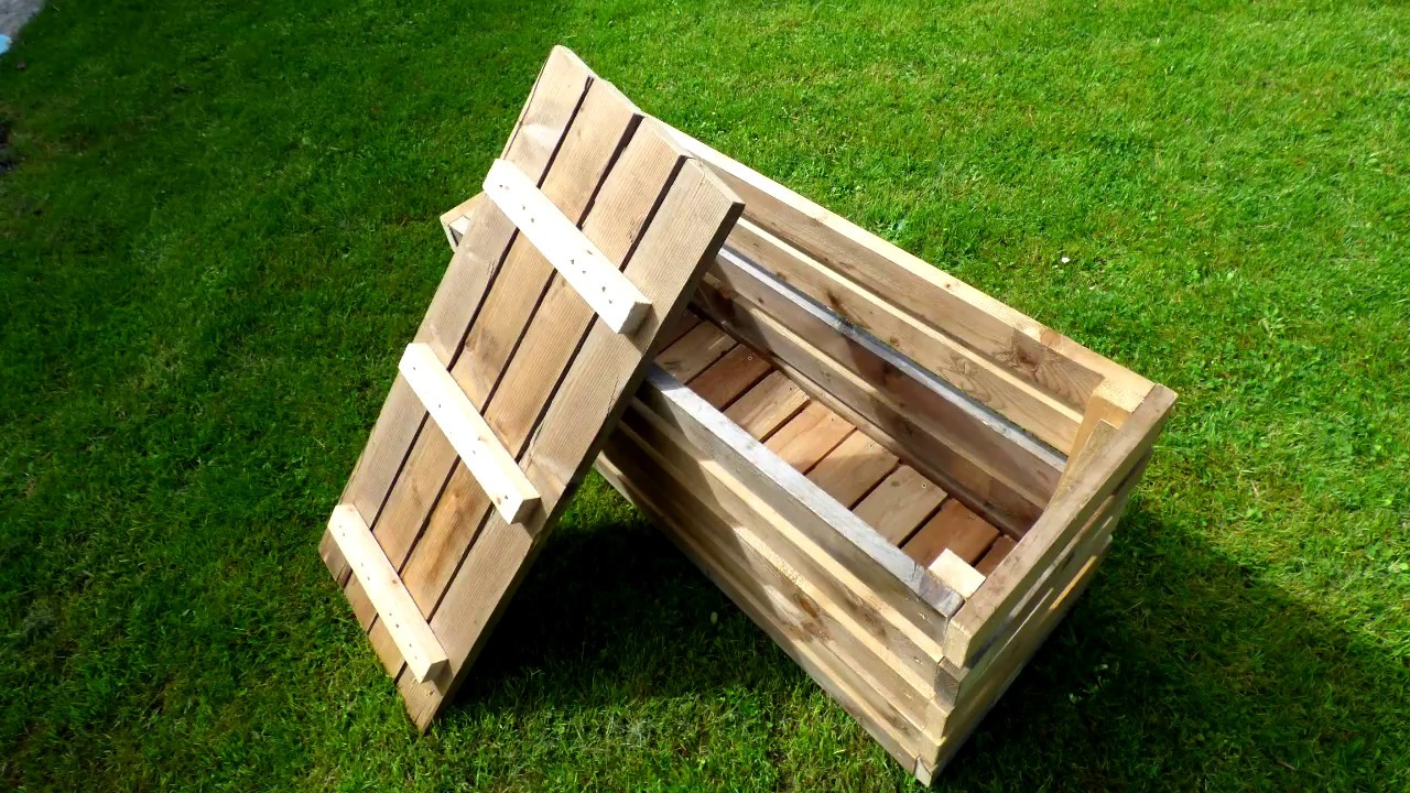 Réalisation d'un coffre banc en palettes