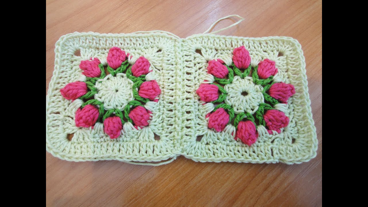 Соединение квадратов Connect guares Crochet