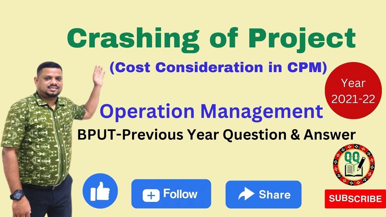 Crashing of project in Hindi -Operation Management