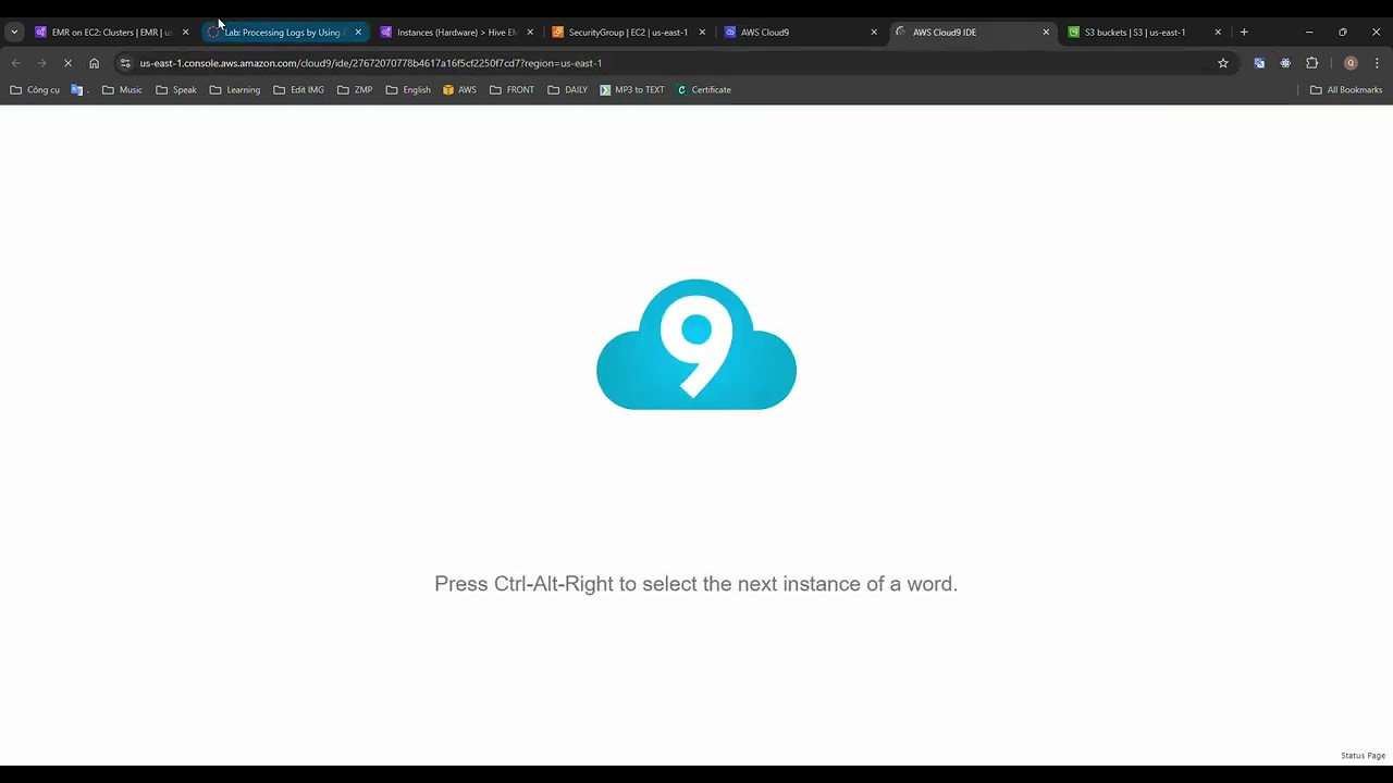 Lab Processing Logs by Using Amazon EMR - AWS Academy Data Engineering [91250]