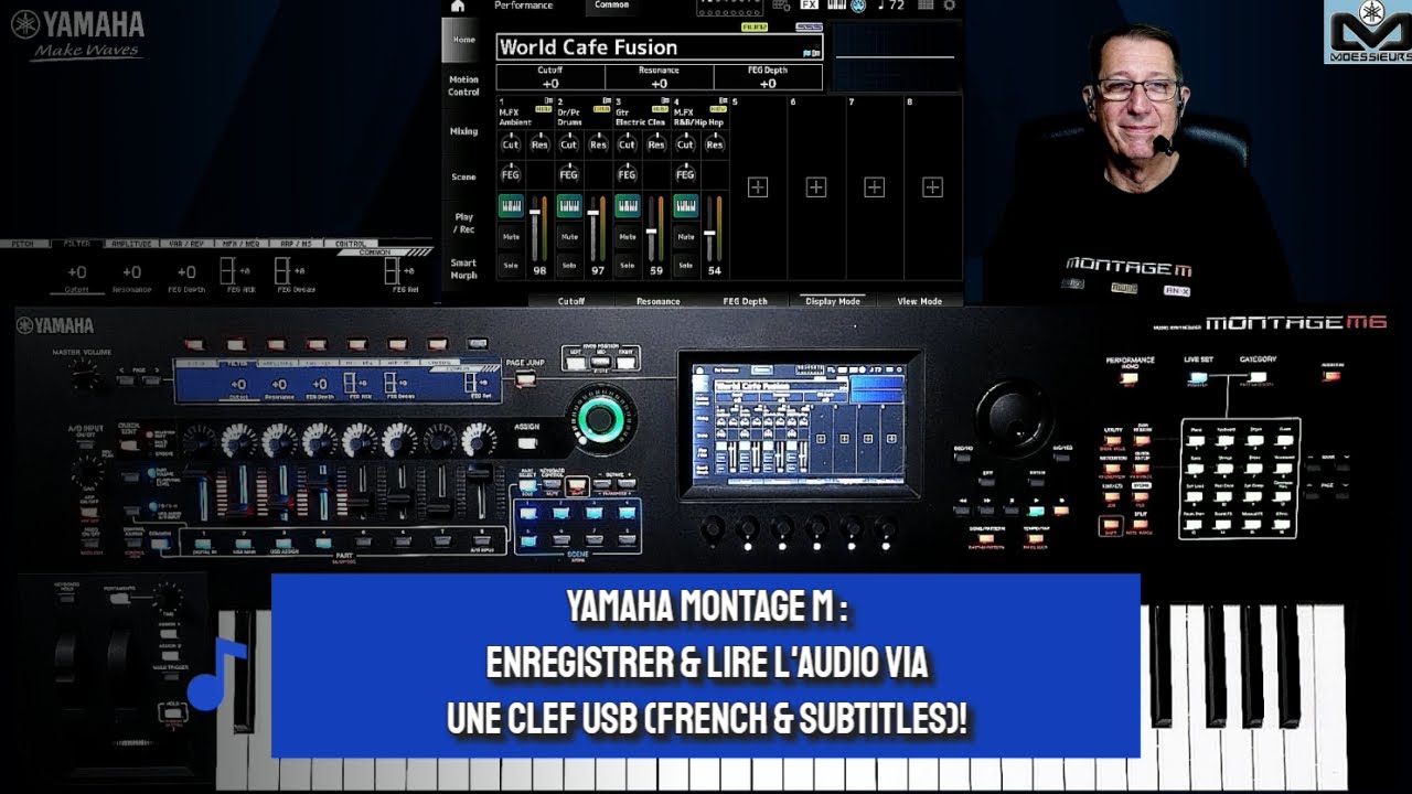 Yamaha Montage M basiques Tutorial | Enregistrer & lire l'audio via une clef usb (FR & subtitles)