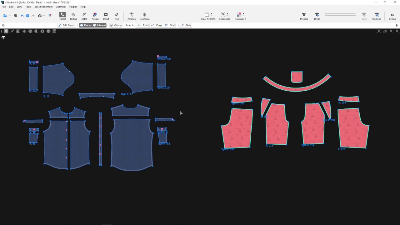 Arranging Pattern Pieces in VStitcher
