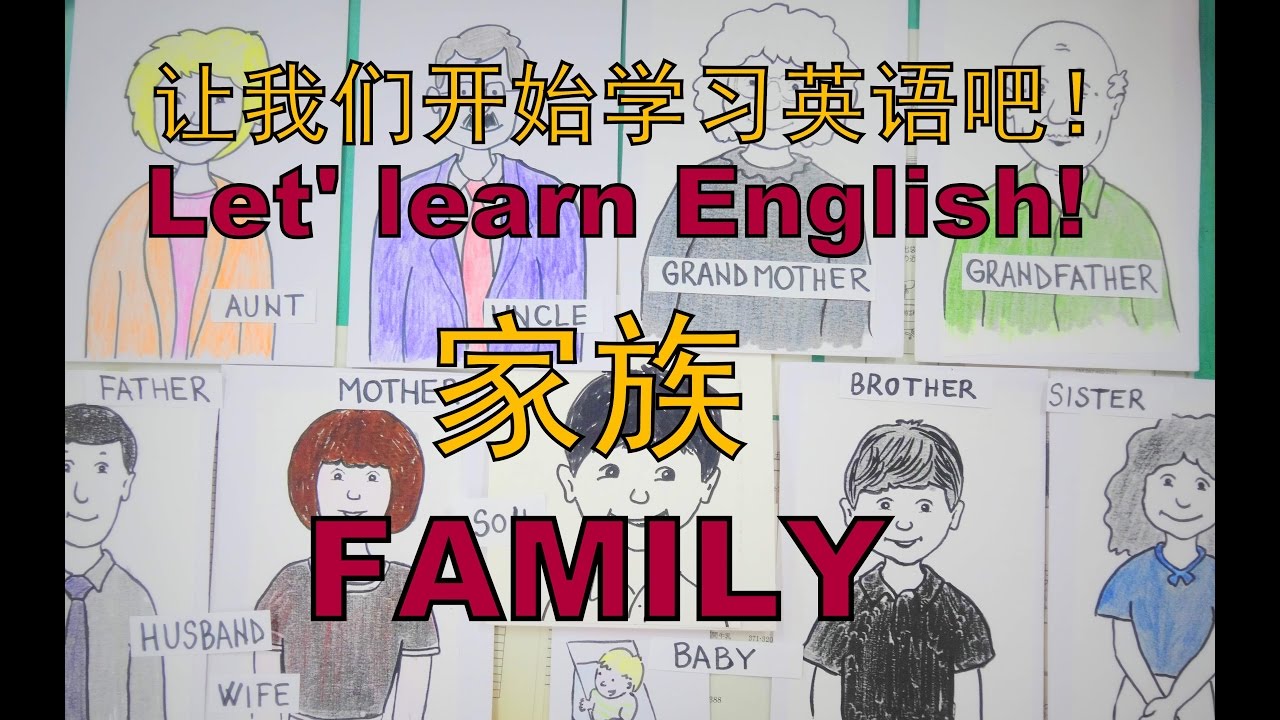 English Lesson for Chinese -  FAMILY - 家族 - 针对入门者
