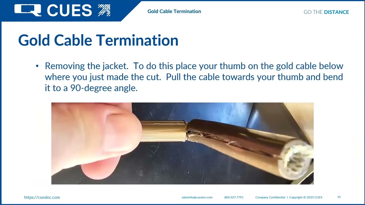 CUES Webinar Series: CUES GOLD Cable Re-Termination