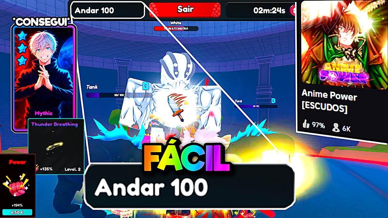 TOWER ANDAR 100 FICOU FÁCIL AGORA ANIME POWER - NOOB AO PRO #11