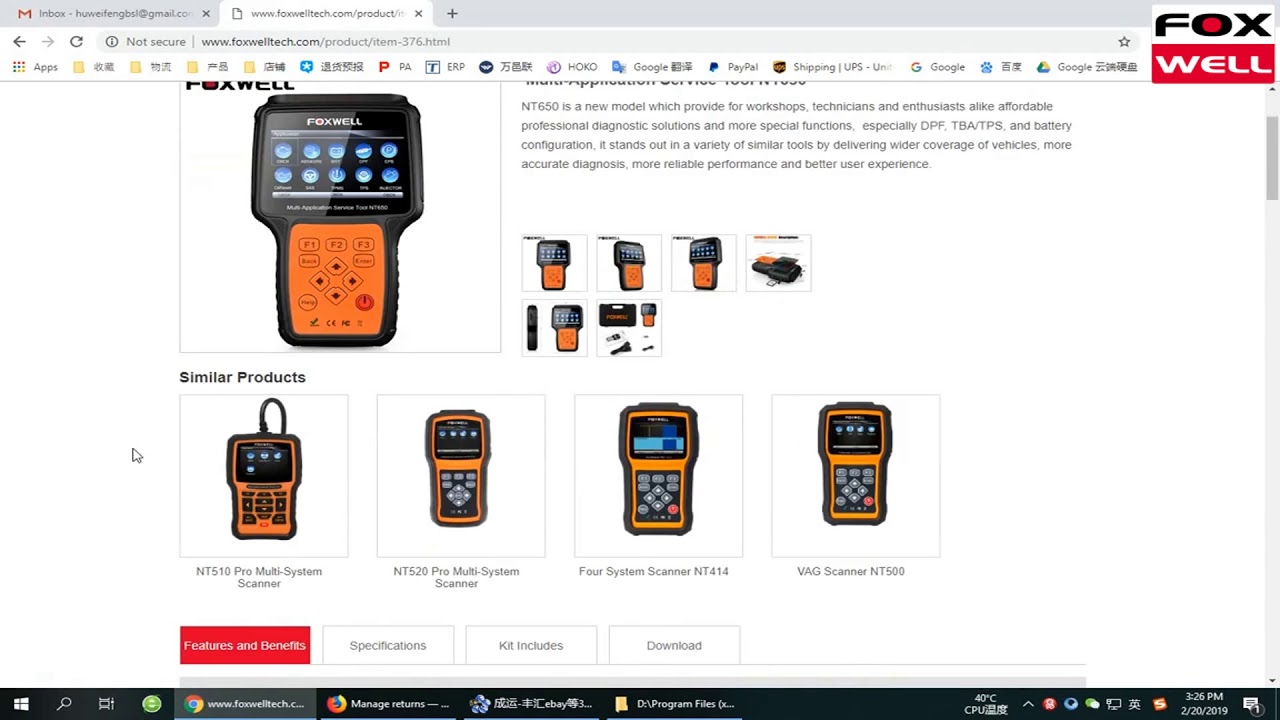 How to Register and Update Foxwell NT650 OBD2 Scanner