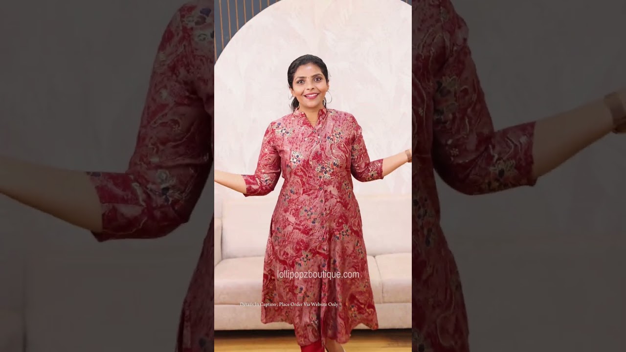 🌟Yeame Printed Soft Silk Kurti Set (2piece)