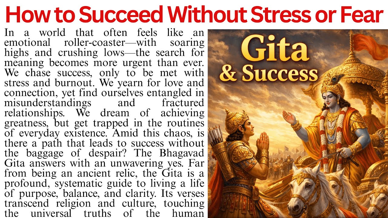 The Bhagavad Gita’s Timeless Wisdom for Success| Reading Comprehension Passage | Passage Reading