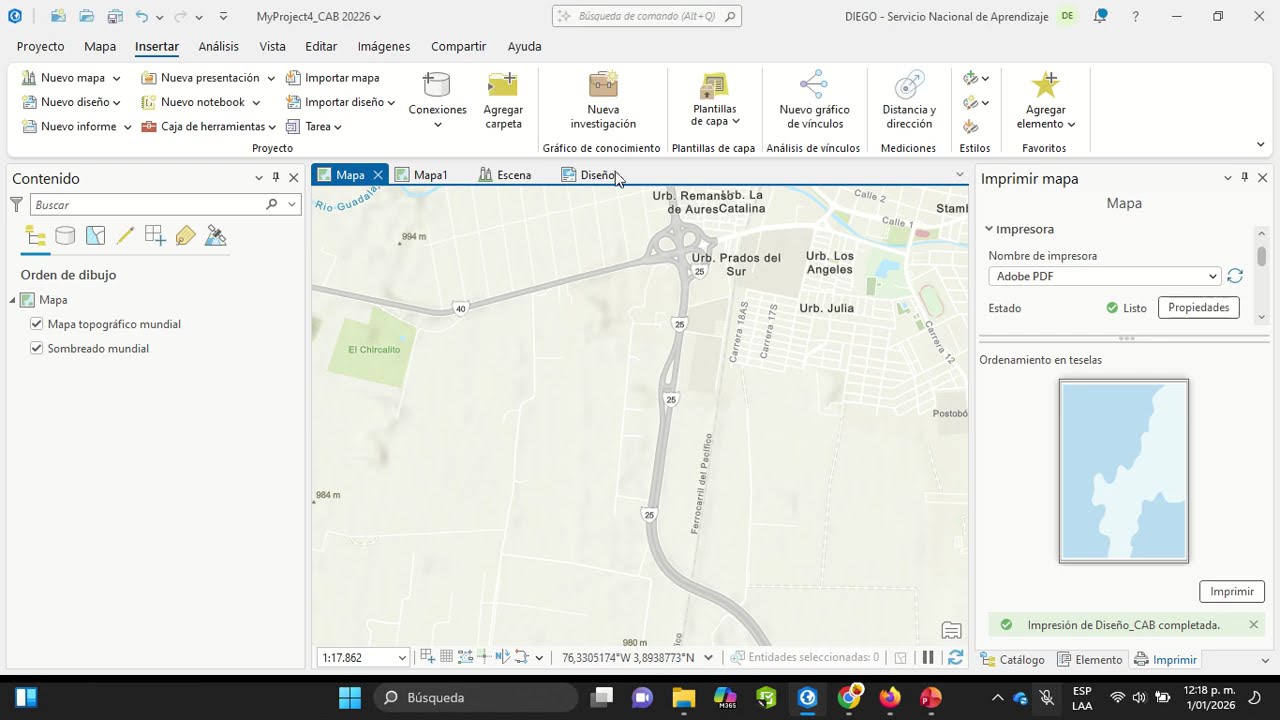 Análisis Cartográfico y Visualización 2D y 3D del Centro Agropecuario de Buga (CAB)