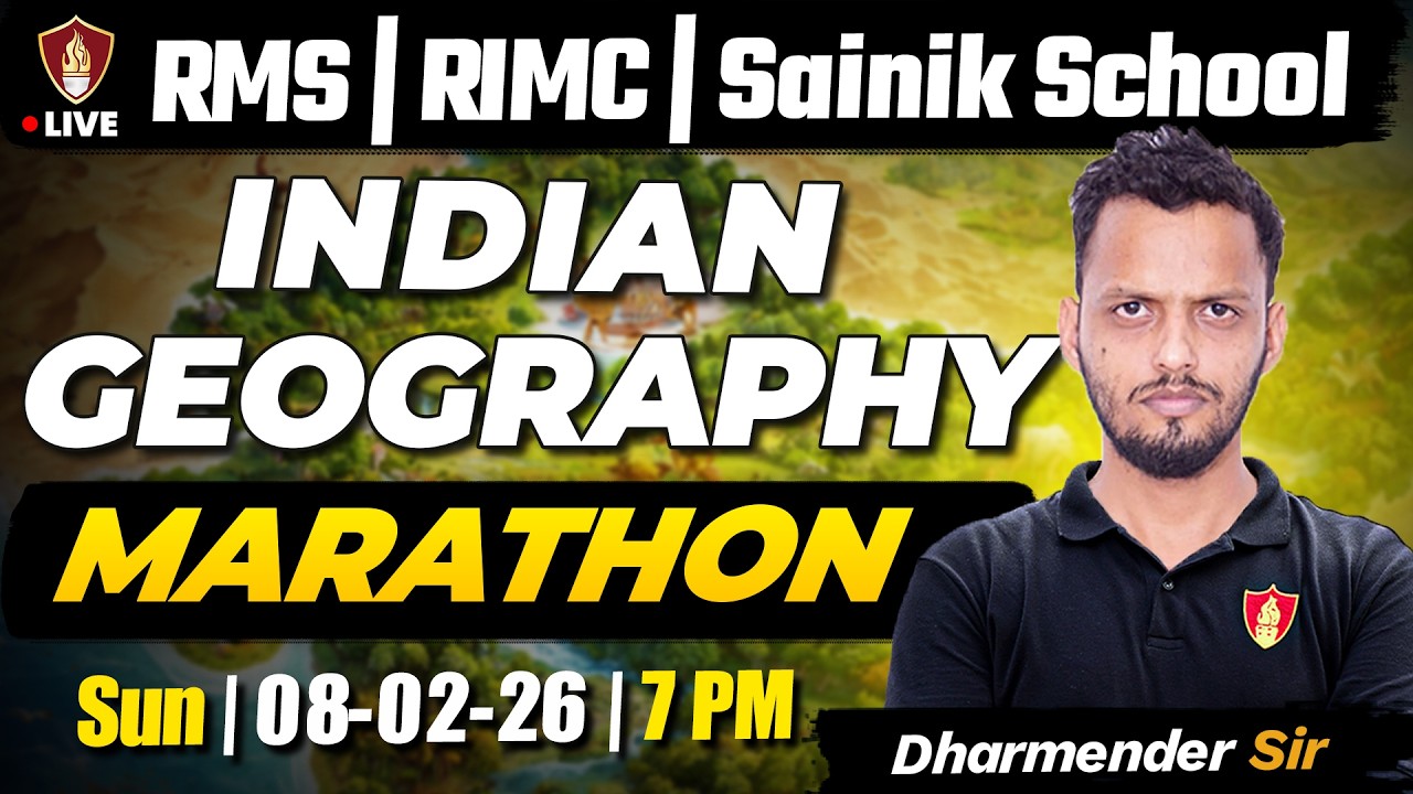 Sainik School | RMS | RIMC | Indian Geography Marathon | AISSEE | Social Science | Dharmendra Sir