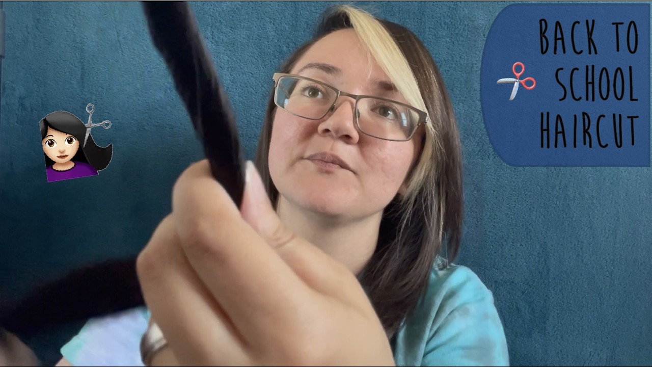 ASMR // Back to School Haircut + Consultation 💇🏻 | Hair Brushing, Water Spraying, Hairstyling