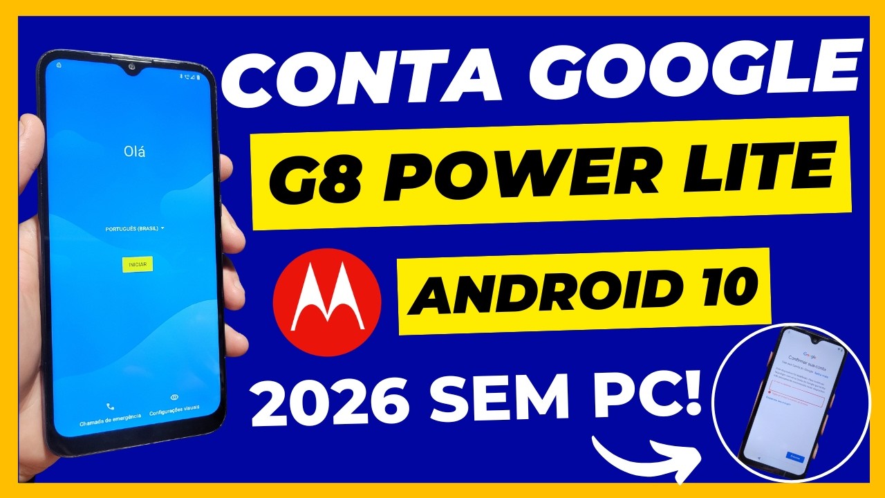 REMOVER CONTA GOOGLE MOTO G8 POWER LITE ATUALIZADO 2024 ANDROID 10 SEM COMPUTADOR NOVO MÉTODO FÁCIL