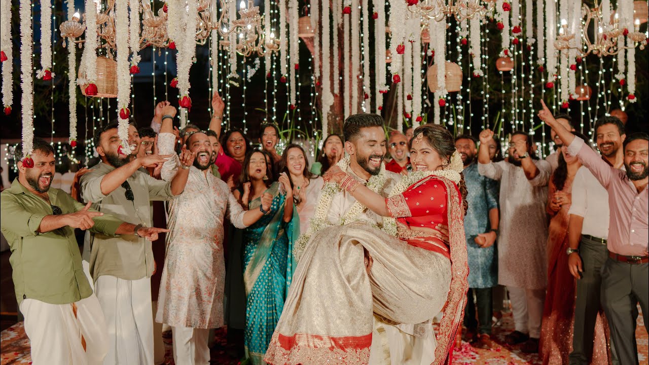 Kerala evening destination wedding | Nived and Karthika | Dreamy south indian evening wedding teaser