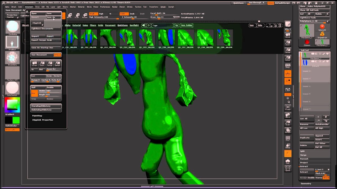 Zbrush4R5 Quick Save