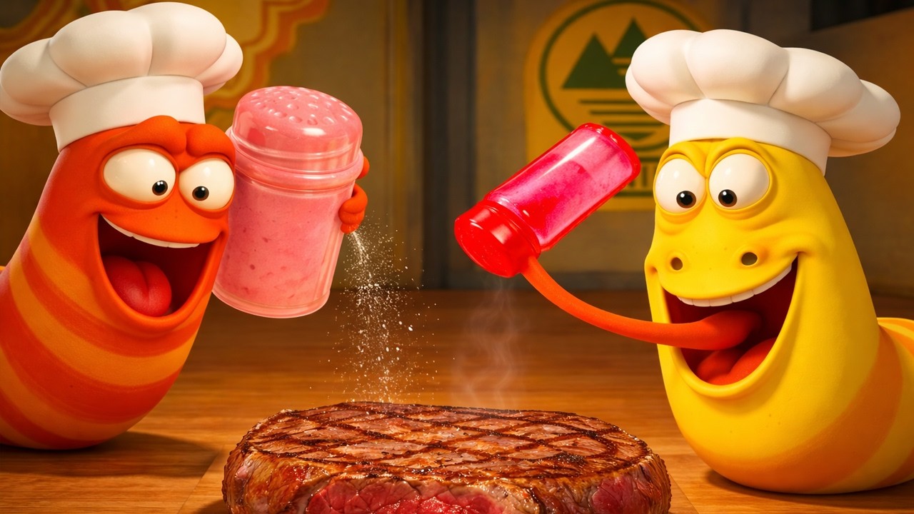 LARVA 20226: Beef steak  | ANIMATION COMEDY | FUNNY ANIME | COMICS