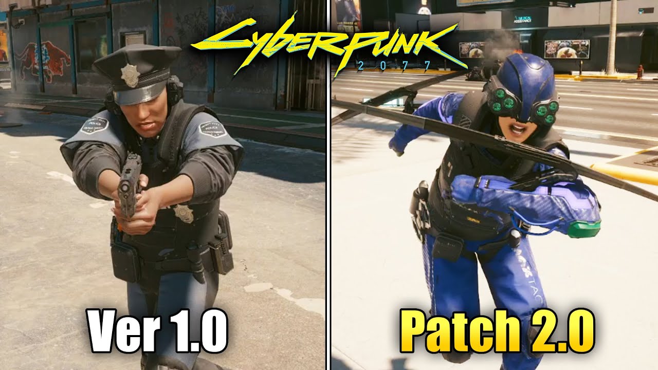Cyberpunk 2077 1.0 vs Update 2.0 - AI & System Comparison