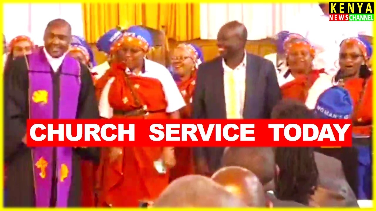 KUJIACHILIA! Gachagua forced to Dance by Women's Guild at PCEA Karen Church Service today
