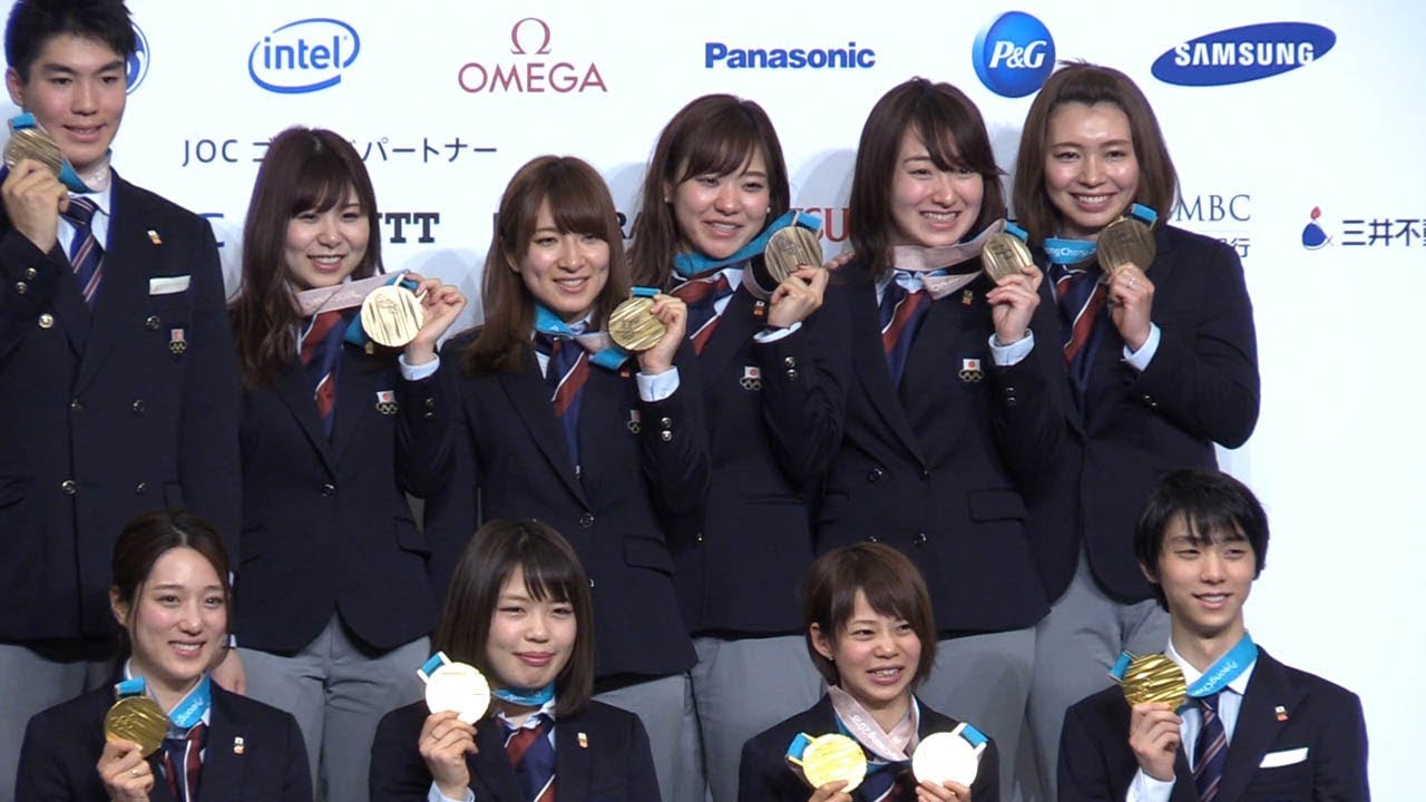 平昌オリンピック  日本代表選手団  帰国時記者会見【ノーカット】