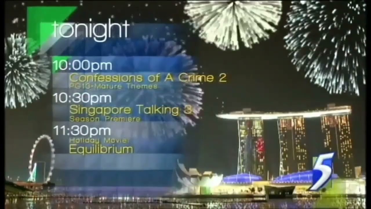 MediaCorp Channel 5 - Tonight Showtimes (1 January 2012)