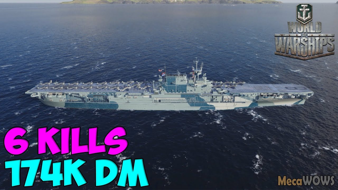 World of WarShips | Enterprise | 6 KILLS | 174K Damage - Replay Gameplay 4K 60 fps