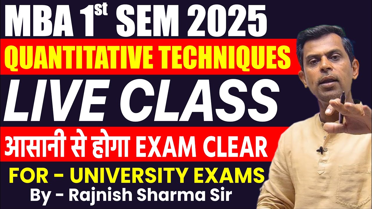 QT | Quantitative Techniques For Managers | Mba 1st Sem | Quantitative Techniques | Statistics |