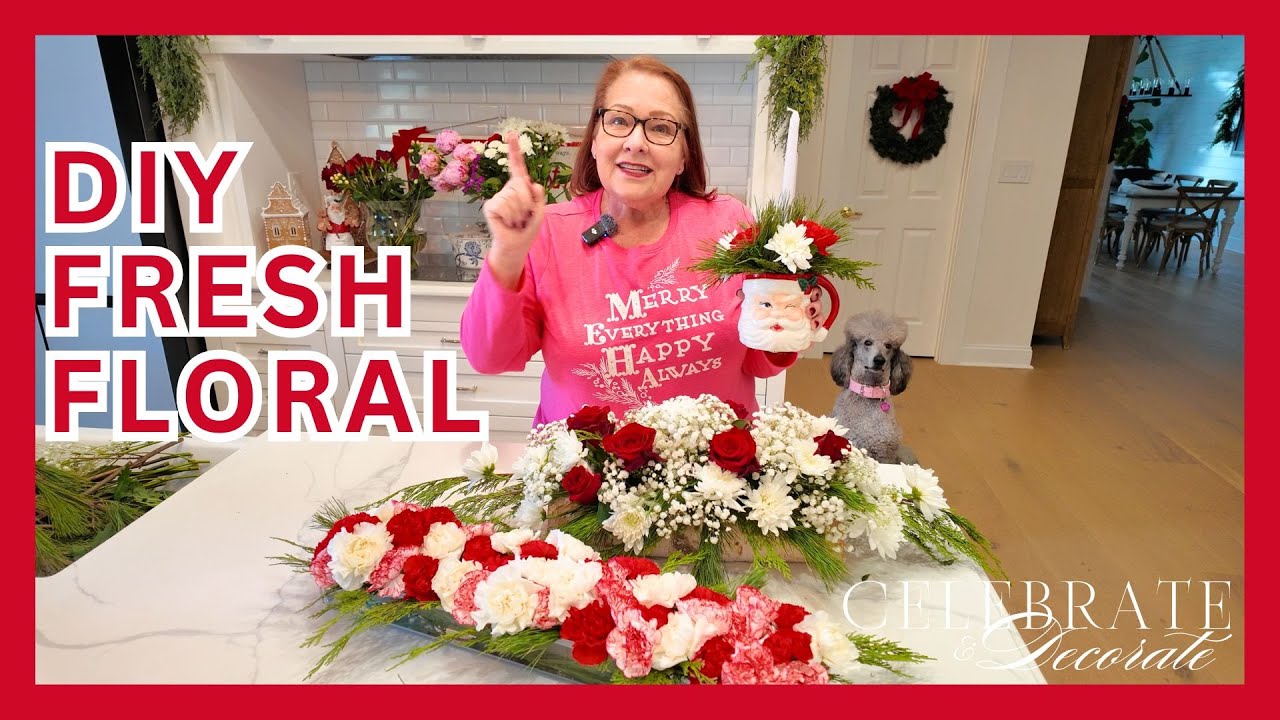DIY With Me: THREE (3x) Christmas Fresh Floral Holiday Arrangements