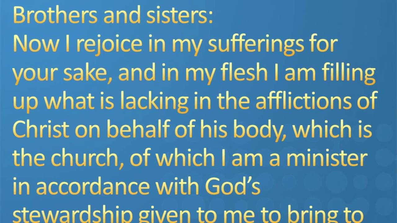 Daily Readings 17 July 2016