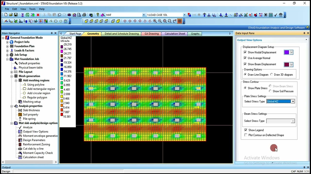 Analysis & Design of Mat Foundation In Staad Foundation