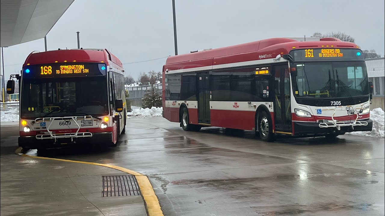 TTC buses at Mt Dennis ￼station 
