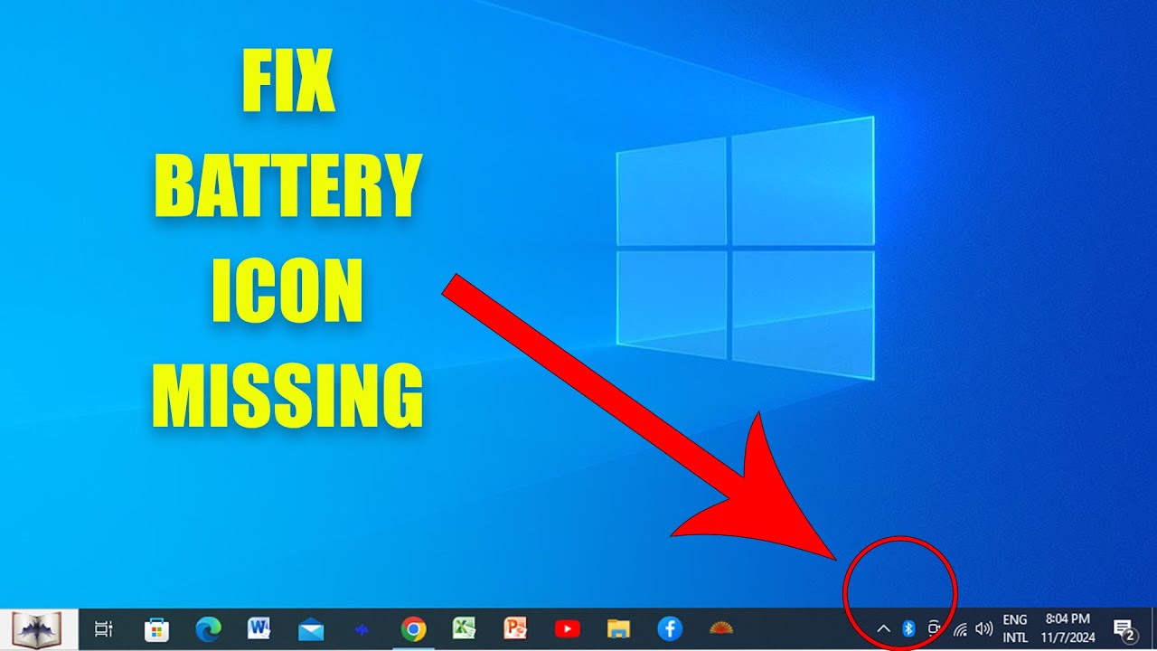 How to Restore Missing Battery Icon in Windows 2024 &ndash; Easy Fix!