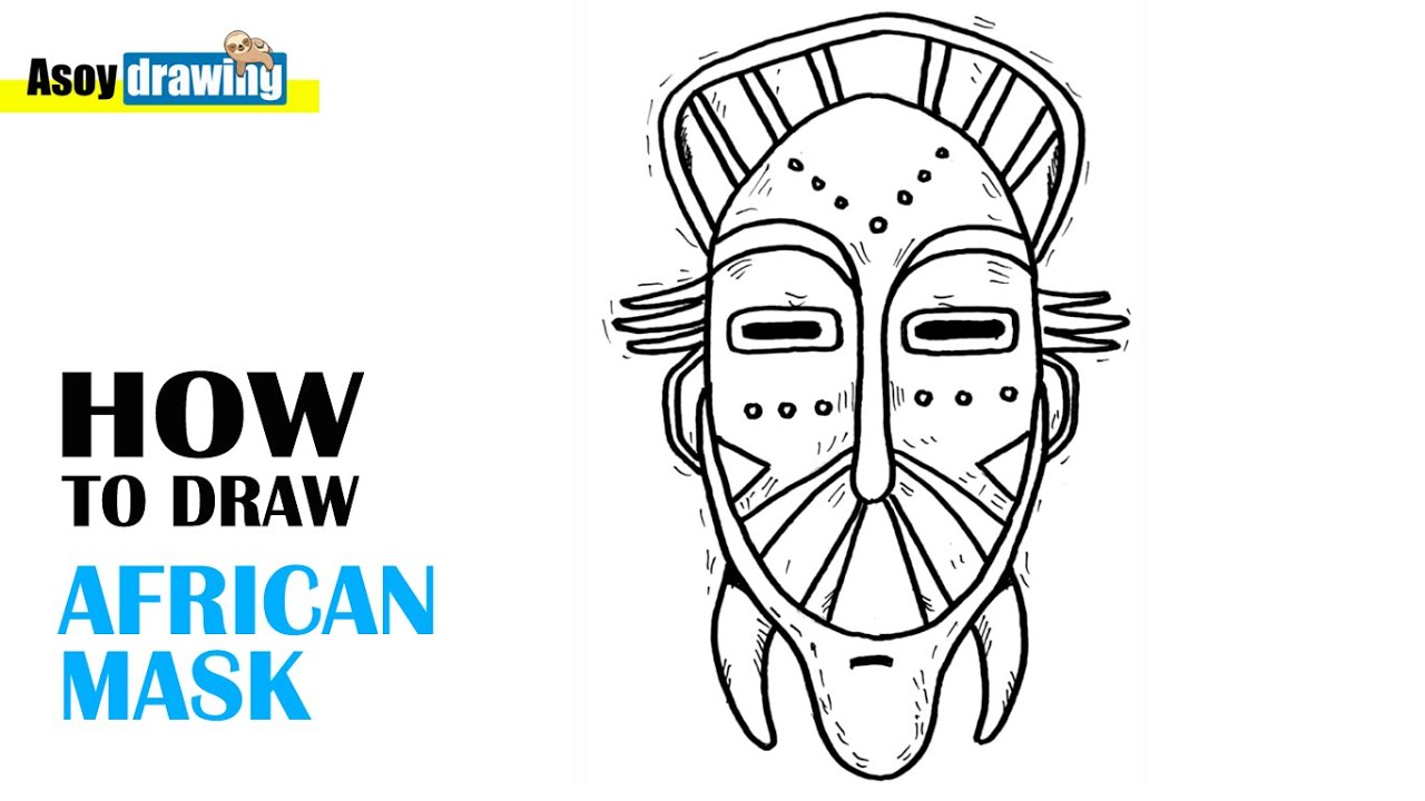 How to Draw African Mask