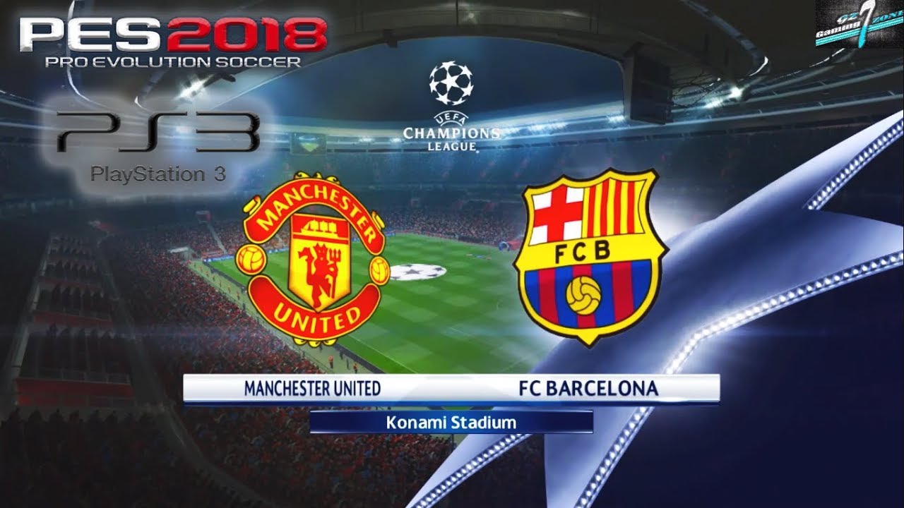 Manchester United Vs FC Barcelona UCL Quarter Final PES 2018 || PS3 Gameplay Full HD 60FPS