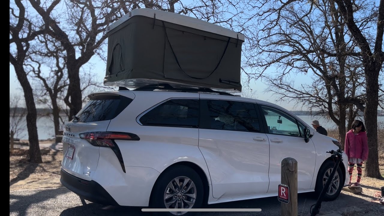Family Camping 2022 Sienna With Roof Tent by Lake Brownwood