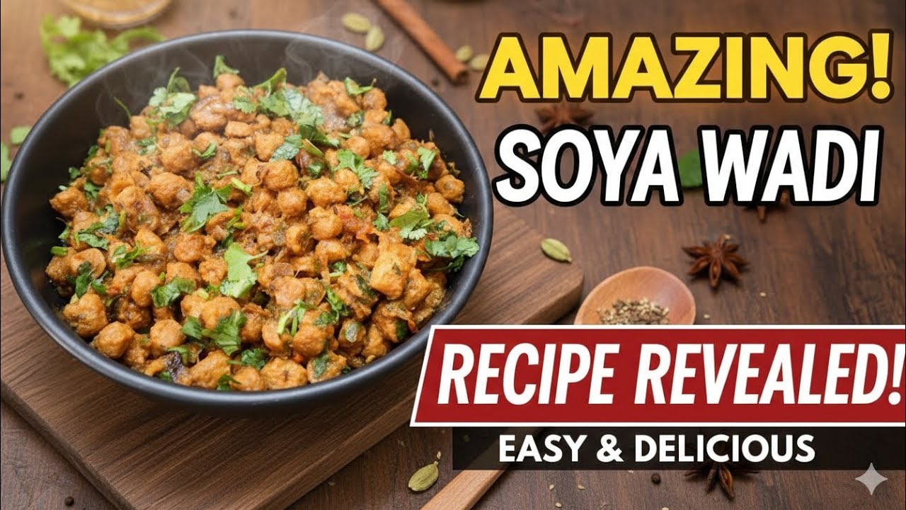 Soya Wadi Recipe | Sirf 10 minute mein banaye tasty aur healthy sabji | 