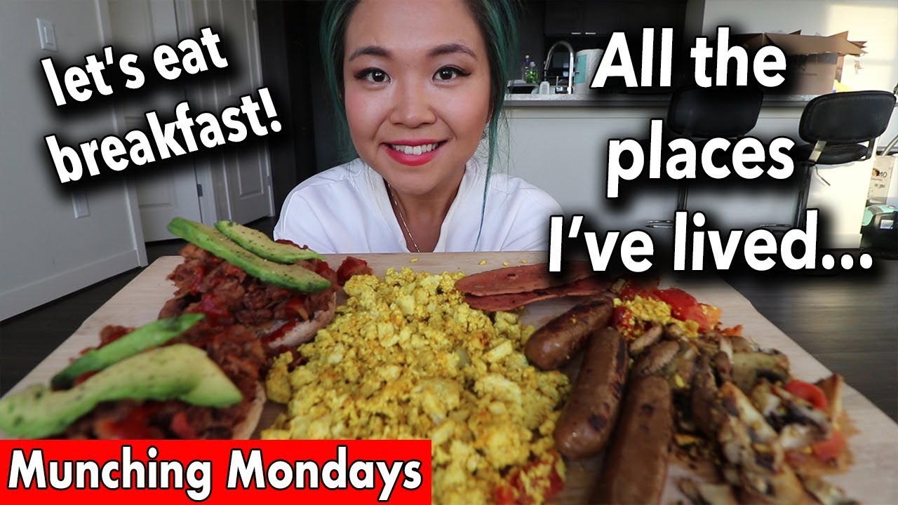 Веганский ПОЛНЫЙ АНГЛИЙСКИЙ ЗАВТРАК Мукбанг // Munching Mondays, Эпизод 3