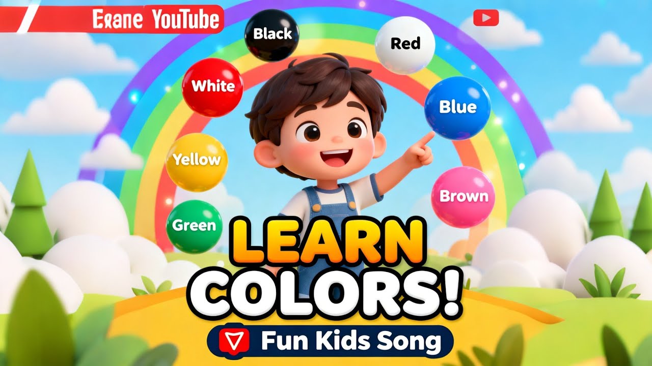 Learn Colors 🌈 | Black, White, Red, Green, Blue & More | Kids Shorts. #shorts