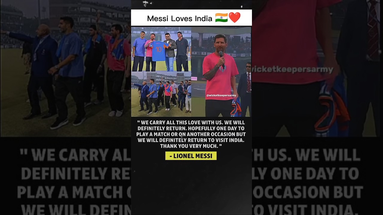 Lionel Messi&rsquo;s Emotional Message to India 🇮🇳❤️ | &ldquo;We Will Definitely Return&rdquo; 🐐