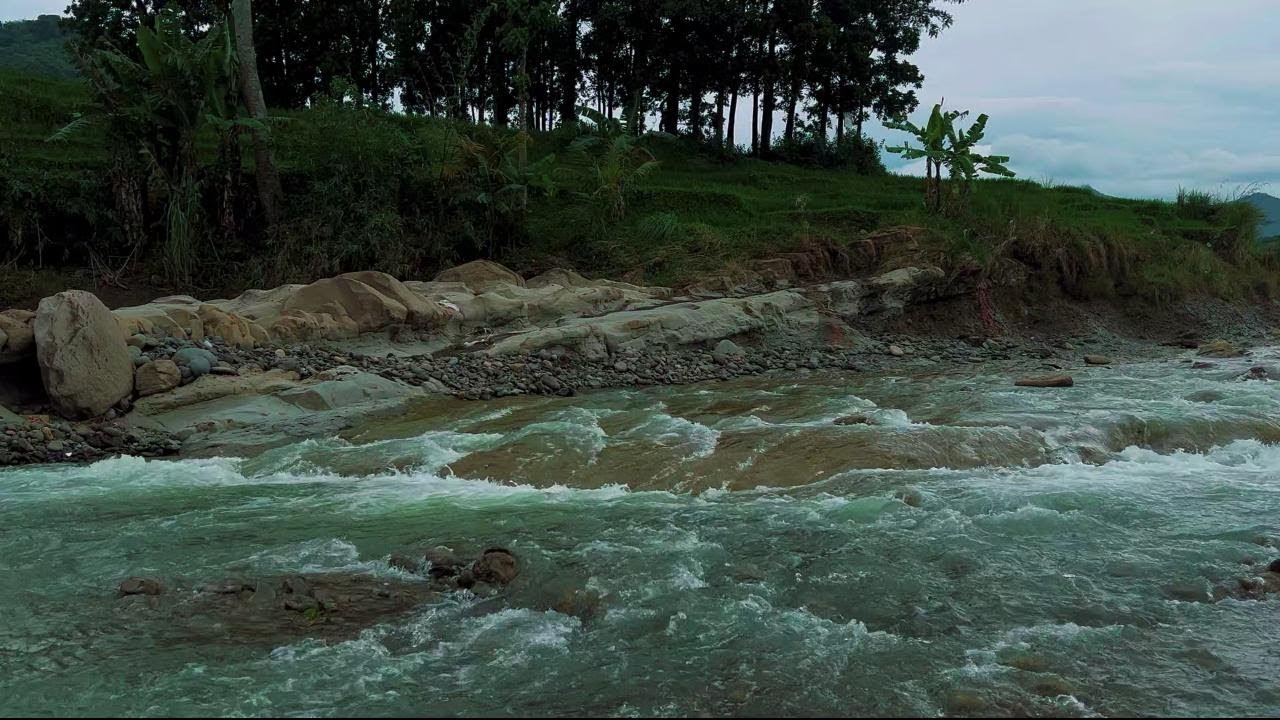 4K-HDR | Nature River Water Ambience for Calm, Yoga, Study & Work | Deep Sleep Flowing Stream Sounds