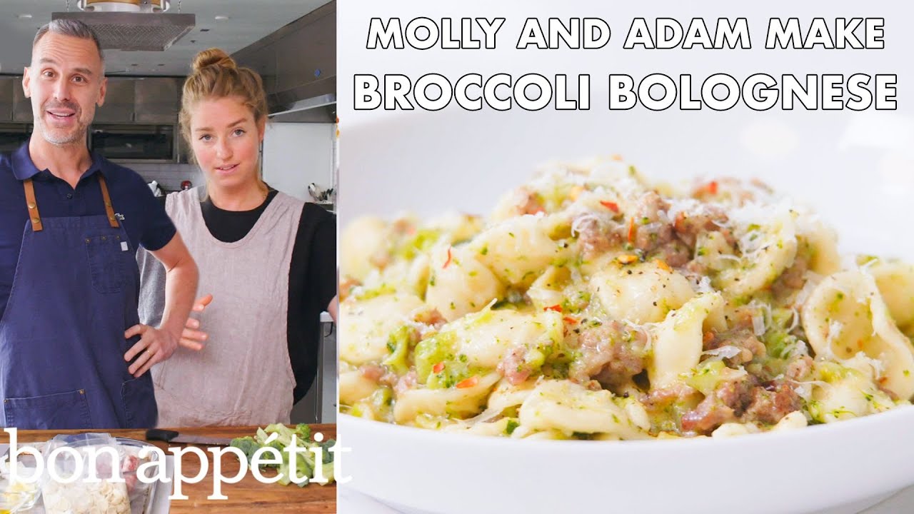Molly and Adam Make Broccoli Bolognese | From the Test Kitchen | Bon Appétit