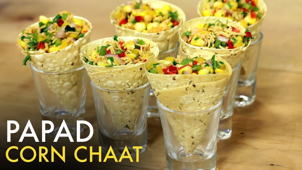 Papad Corn Chaat | Cone Chaat | पापड कोर्न चाट | Chatpata Papad Cone | Food Tak