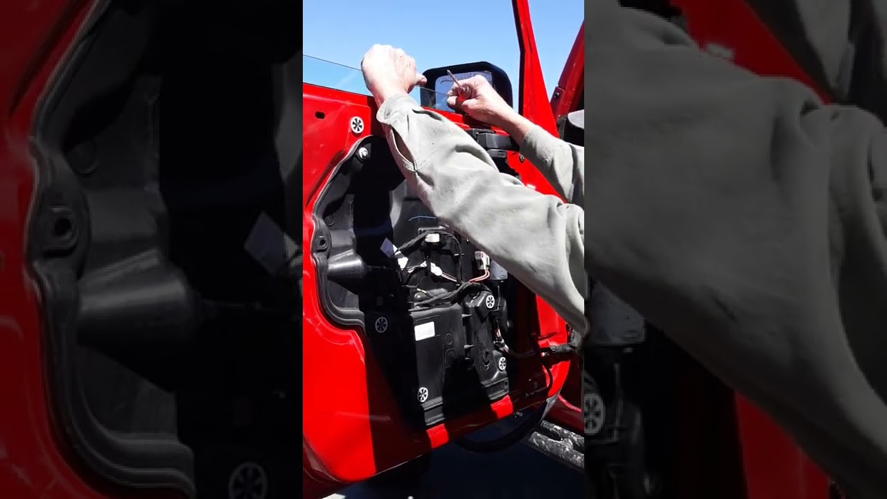 Drivers door glass removal on a 2016 Jeep Rubicon