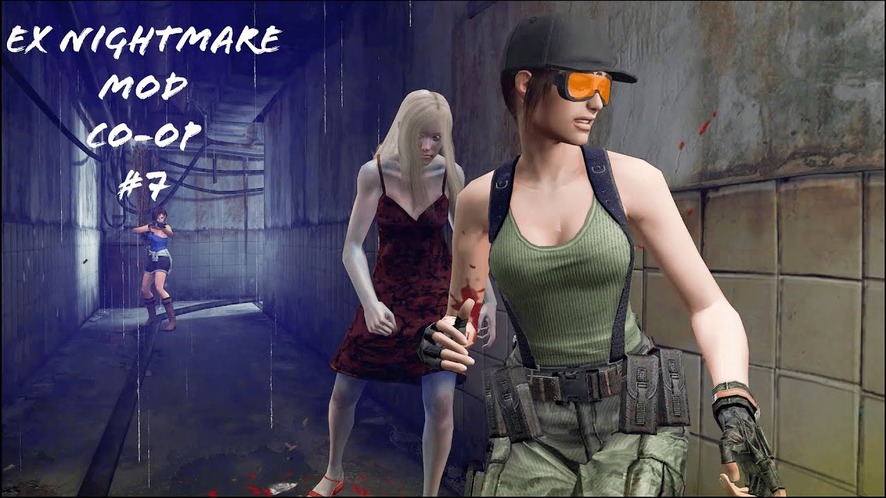 RE5 MODDED EXTREME NIGHTMARE CO-OP MOD! LADY HUNK+ ALL JILLS and EXCELLA #7