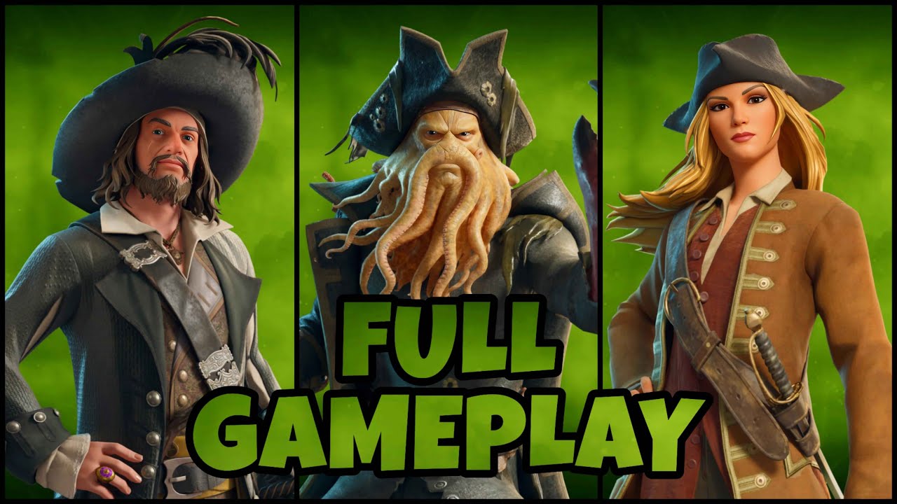 Fortnite GAMEPLAY Of Pirates Of The Caribbean Bundle + REACTIVITY Tests (Is It WORTH 3,400 V-Bucks?)
