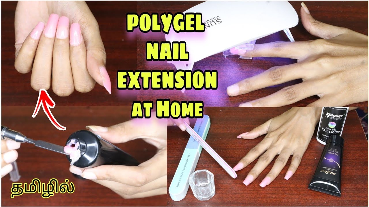 POLYGEL NAIL EXTENSION FIXING at Home in Tamil | DIY POLYGEL NAIL | Fake Nail Extension #shaluswthrt