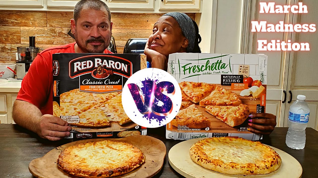 Freschetta 4 Cheese Pizza Vs Red Baron 4 Cheese Pizza | March Madness Week 1