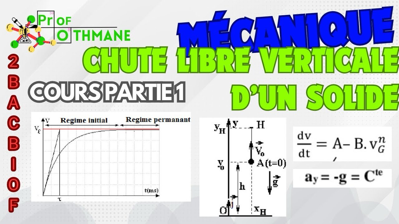 Partie 1 : La chute verticale d’un solide ( chute libre + chute dans un fluide)