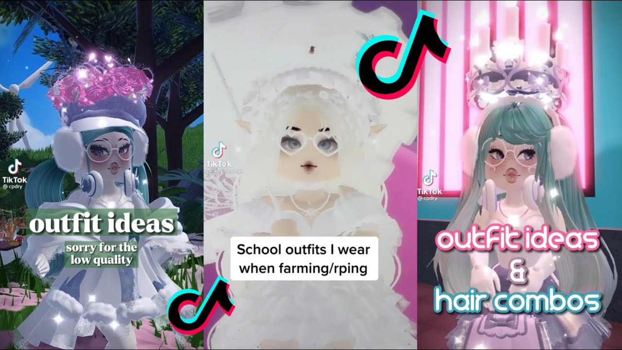 🖤 Royal high outfit ideas tiktok compilation part 3🖤 | Daydream playz