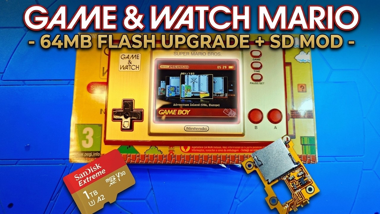 Game & Watch Mario - 64MB Flash Upgrade + SD Mod